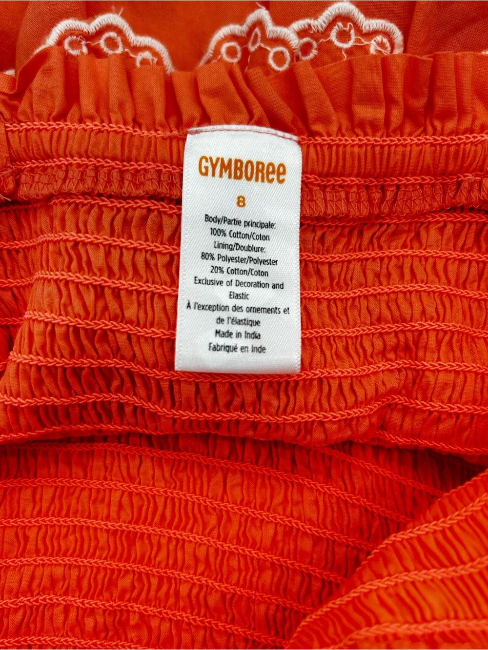 Gymboree Orange Ruffle Tiered Dress Size 8